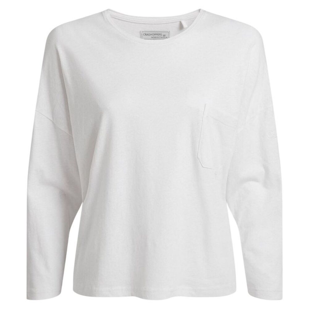Craghoppers Womens/Ladies Emere Long-Sleeved T-Shirt / White